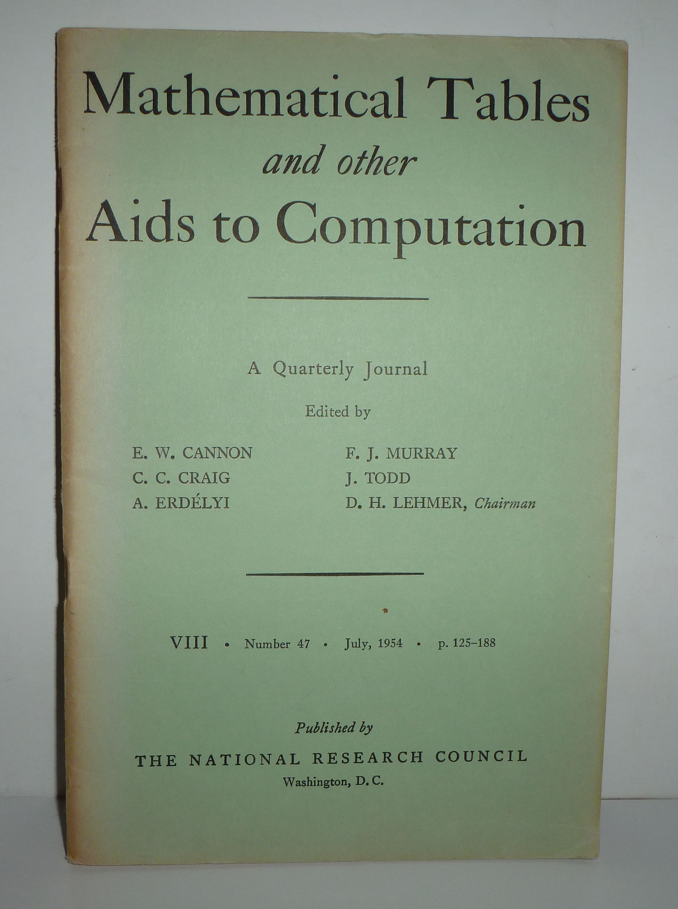 A Punched Card Machine Especially Equipped for Scientific Computations. In: Mathematical Tables and Other Aids to Computation, Volume VIII, Number 47 (July, 1954), pp. 125-188.